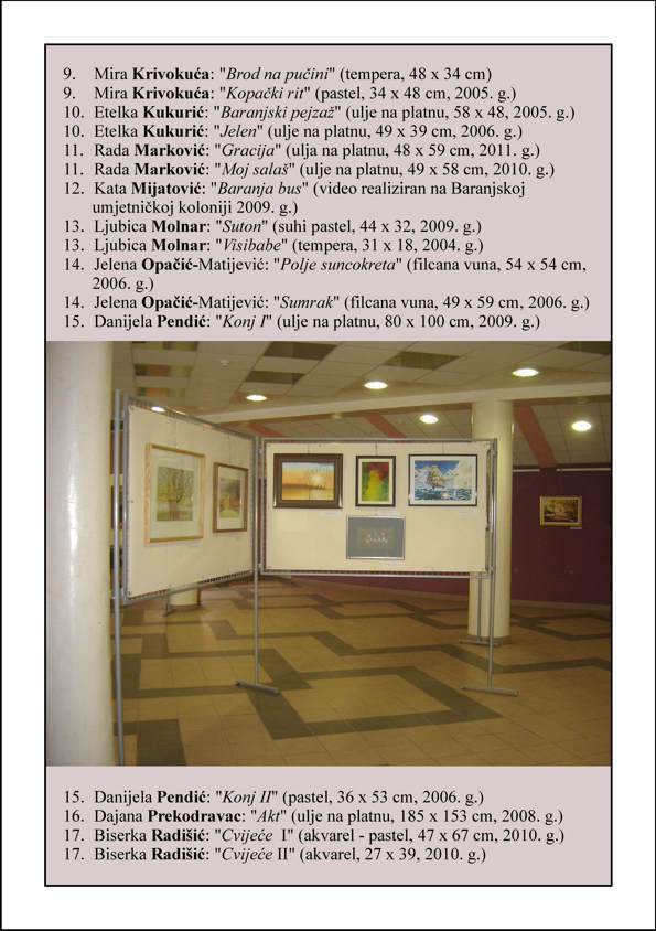 Mali katalog likovne izložbe 'Baranjske bisernice'